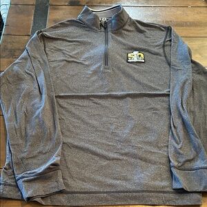 NFL Super Bowl 50 - Gray Quarter-Zip Men's Sweater